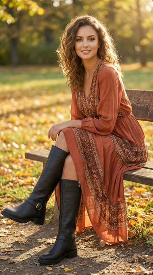 NordiCozy | Comfortable Low Heel Leather Boots